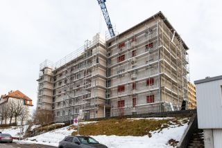 Réalisation et installation de deux cages d’ascenseur en ossature bois CLT à La Chaux-de-Fonds